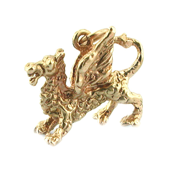 14k Gold Dragon Charm